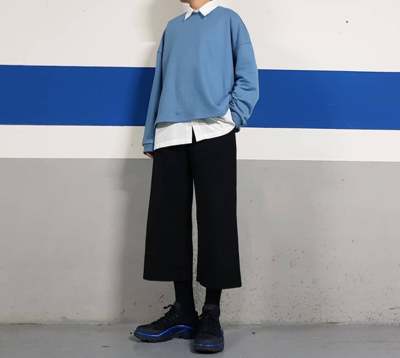 [데일리룩] NO.059- 남자 크롭 맨투맨 이렇게 활용해보자!