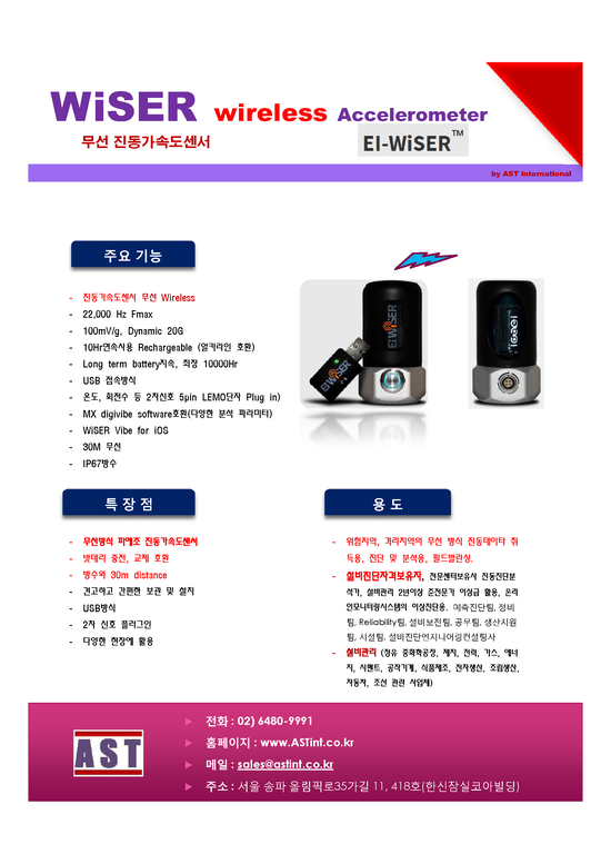 계측편람- Wireless 진동가속도센서 – EI WiSER