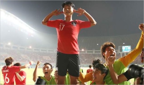  한일전 축구! 연장전 이승우, 황희찬 골 2 대 1승으로 금메달을 걸다~