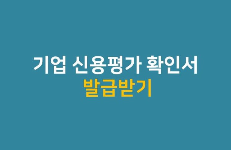  기업신용평가등급 확인서 발급받기_동영상파일