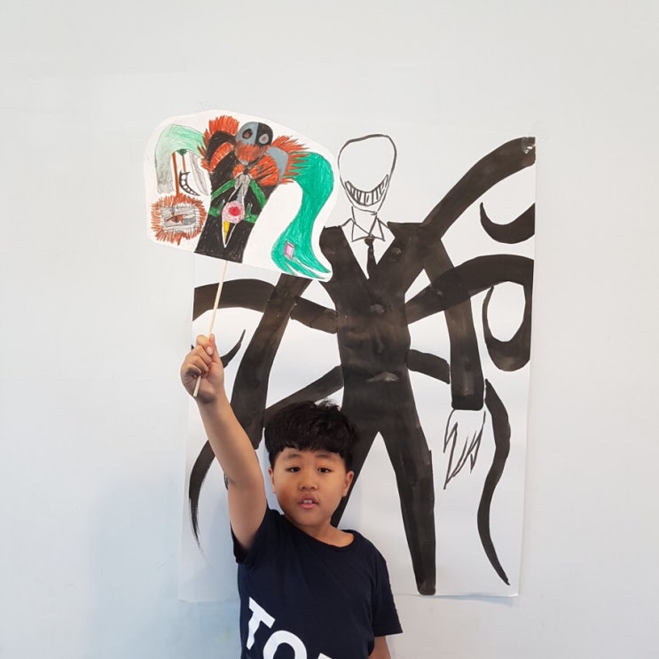  슬랜더맨을 무찌르자![진주미술학원][초전동미술학원][진주아동미술]피카아트미술학원