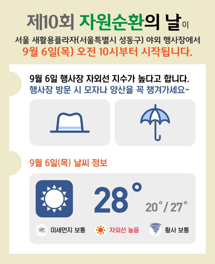  제10회 자원순환의 날 - 날씨정보