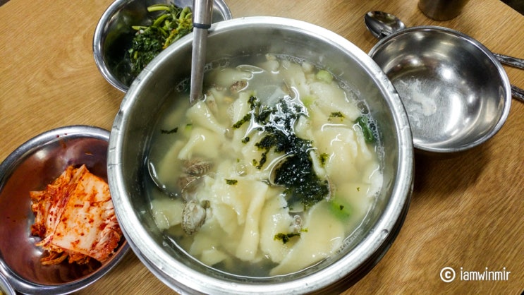 노량진 칼국수 맛집, 바다 스낵 수제비 손칼국수