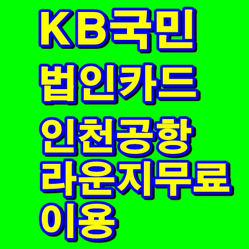 KB국민법인카드 해외브랜드별 인천공항라운지             무료이용서비스