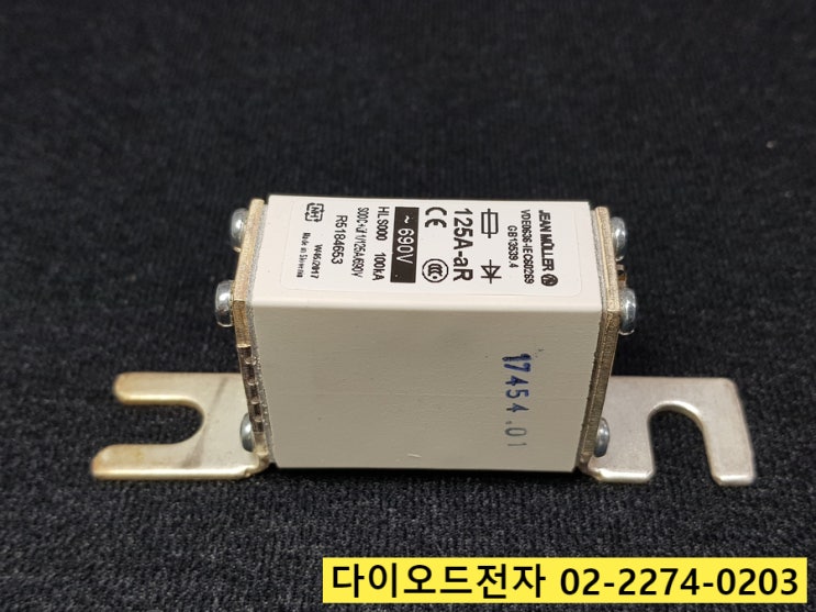  [판매중] R5184653 , JEAN MULLER , VDE0636-IEC60269 , 125A-aR ~690V HLS000 100KA 퓨즈 특가 판매점