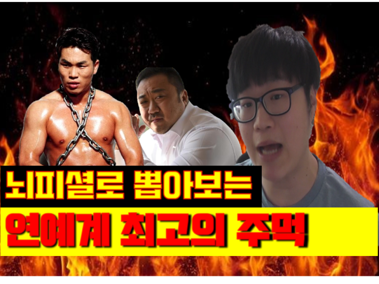  연예계 최고의 주먹. 전설의 주먹. 뇌피셜로 뽑아봅니다 [맨땅에헤딩]