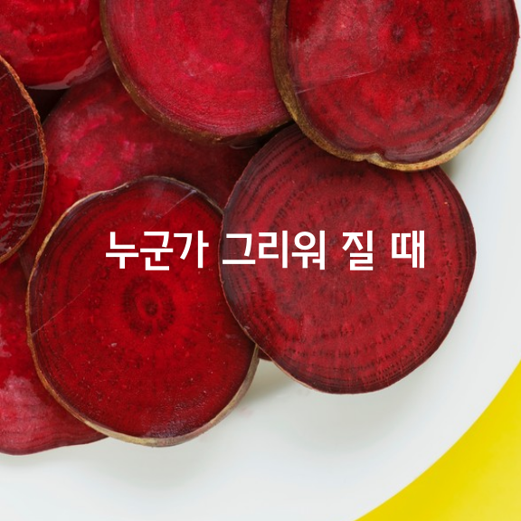  누군가 너무나 그리워 질 때