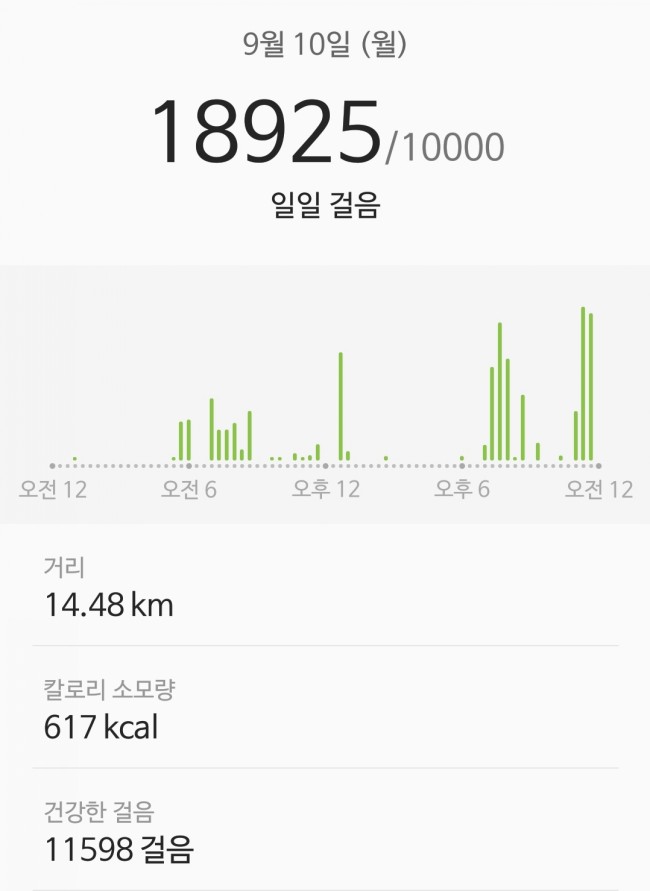 「2018.09.10 운동일기 & 식단일기」