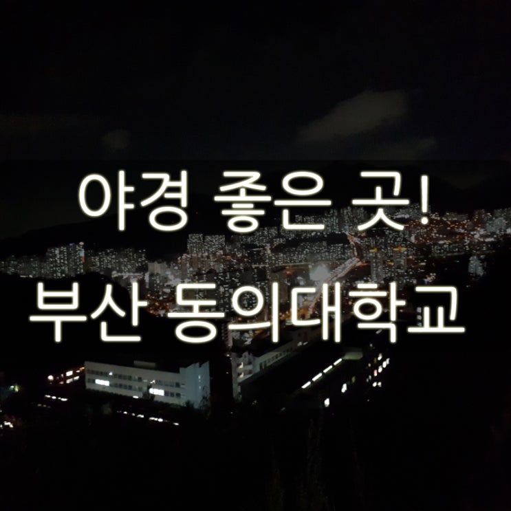  나만 아는 야경 좋은 곳! - 부산 동의대학교 축구장 앞