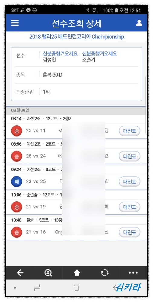 랠리25 챔피언쉽 대회 출전 후기 / 서수원칠보체육관