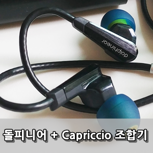 돌피니어 를 활용한 Capriccio 카프리치오 음악재생 어플 EQ + 앰피오 Ampio G1 포터블 앰프 꿀 매칭세팅 조합후기 - Review