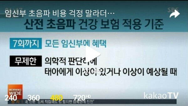 임신부 초음파 비용 걱정 말라더니..애매한 보험 기준/SBS 임신부 초음파 비용 걱정 말라더니..애매한 보험 기준/SBS