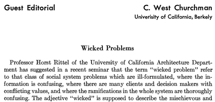 Wicked Problem