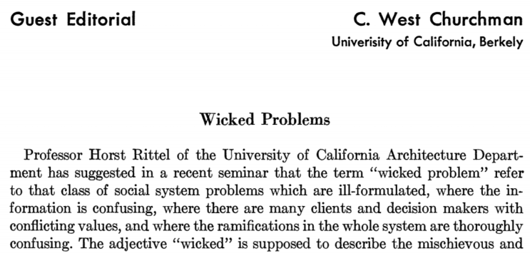  Wicked Problem