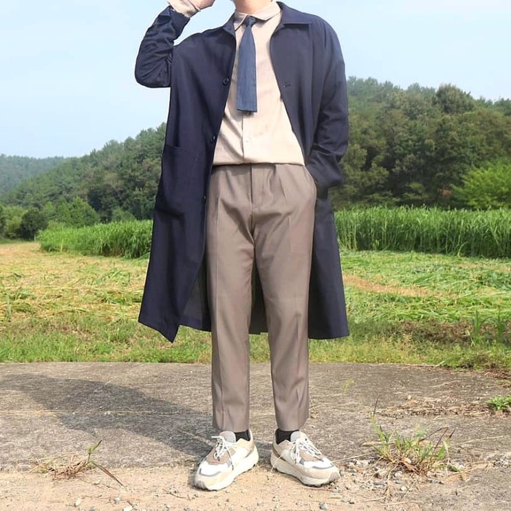  남자 트렌치코트 코디 브랜드 티아이포맨 이름값하네