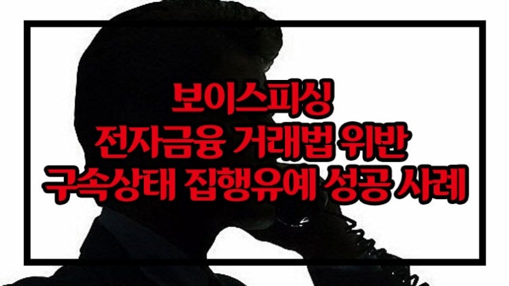  보이스피싱(전자금융거래법위반) 구속중 집행유예 성공 사례