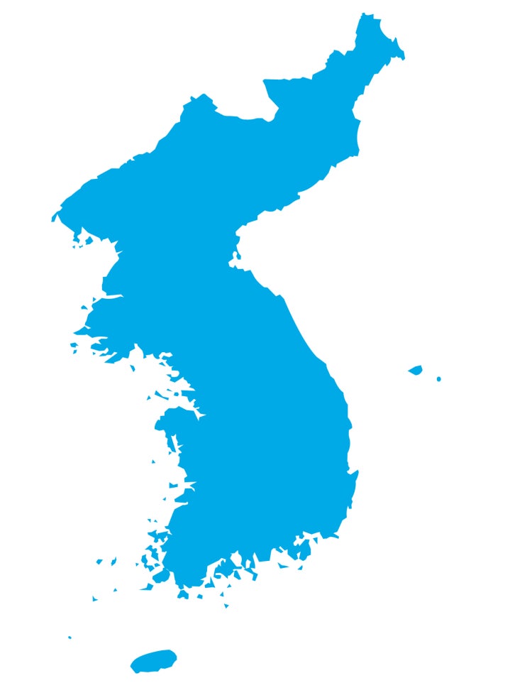 남과 북을 하나로 울릉도 독도 표시 한반도기 지도 한반도 지도