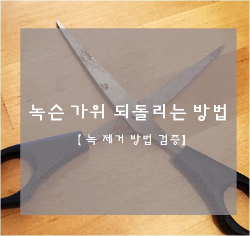 녹슨가위 되돌리기 【녹 제거방법 검증】