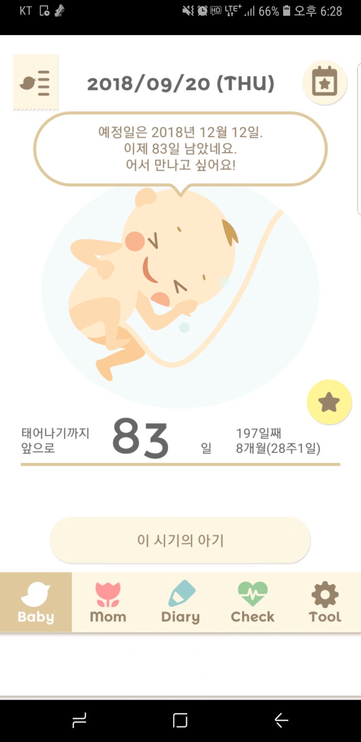  28주 1일 태교일기-배뭉침-입덧-역류성식도염-피로감