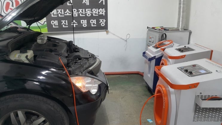  엑티언스포츠, 자동차검사 매연80%불합격, 엔진출력저하, 엔진카본제거, 매연검사 합격.