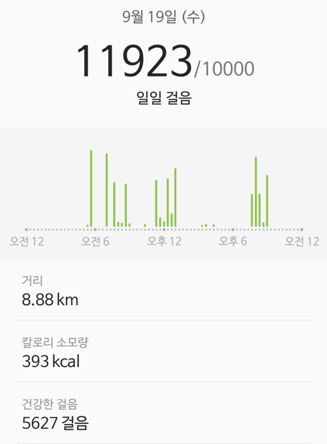 「2018.09.19 운동일기 & 식단일기」