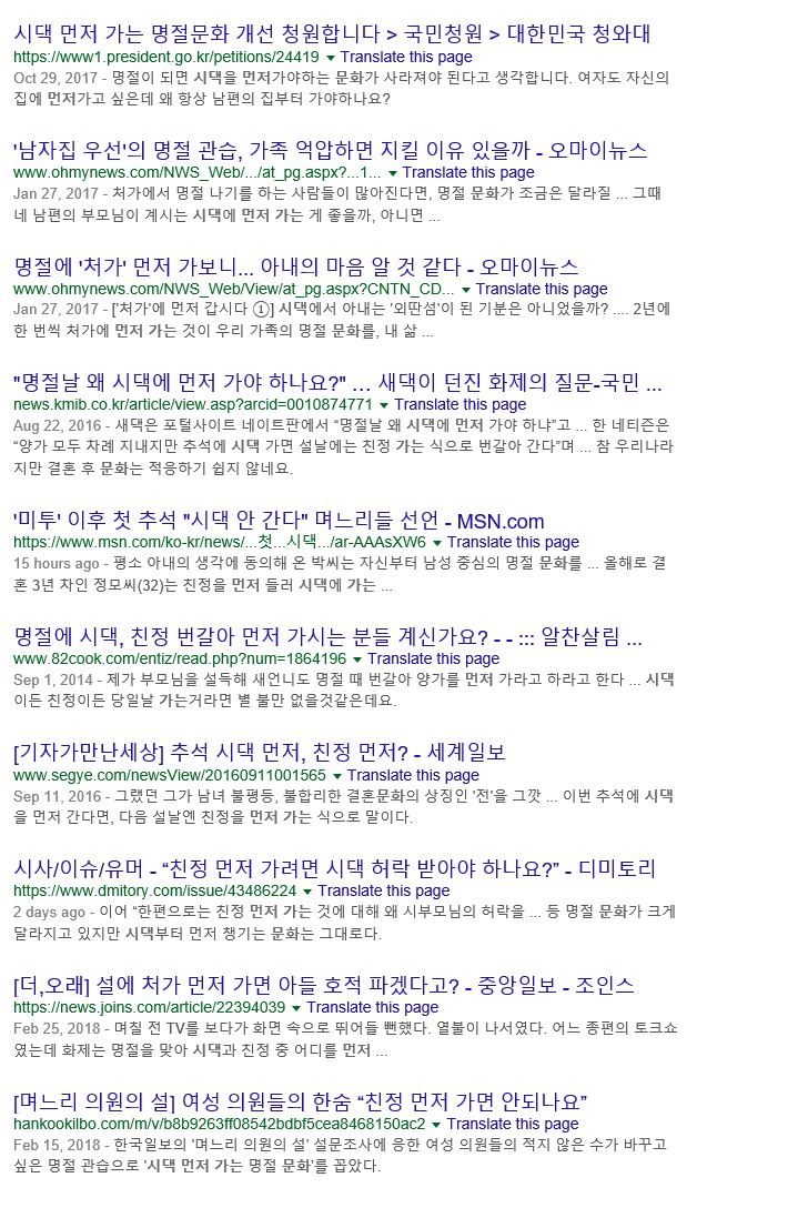  명절 시댁을 먼저 방문하는 문화, 언제부터였을까?