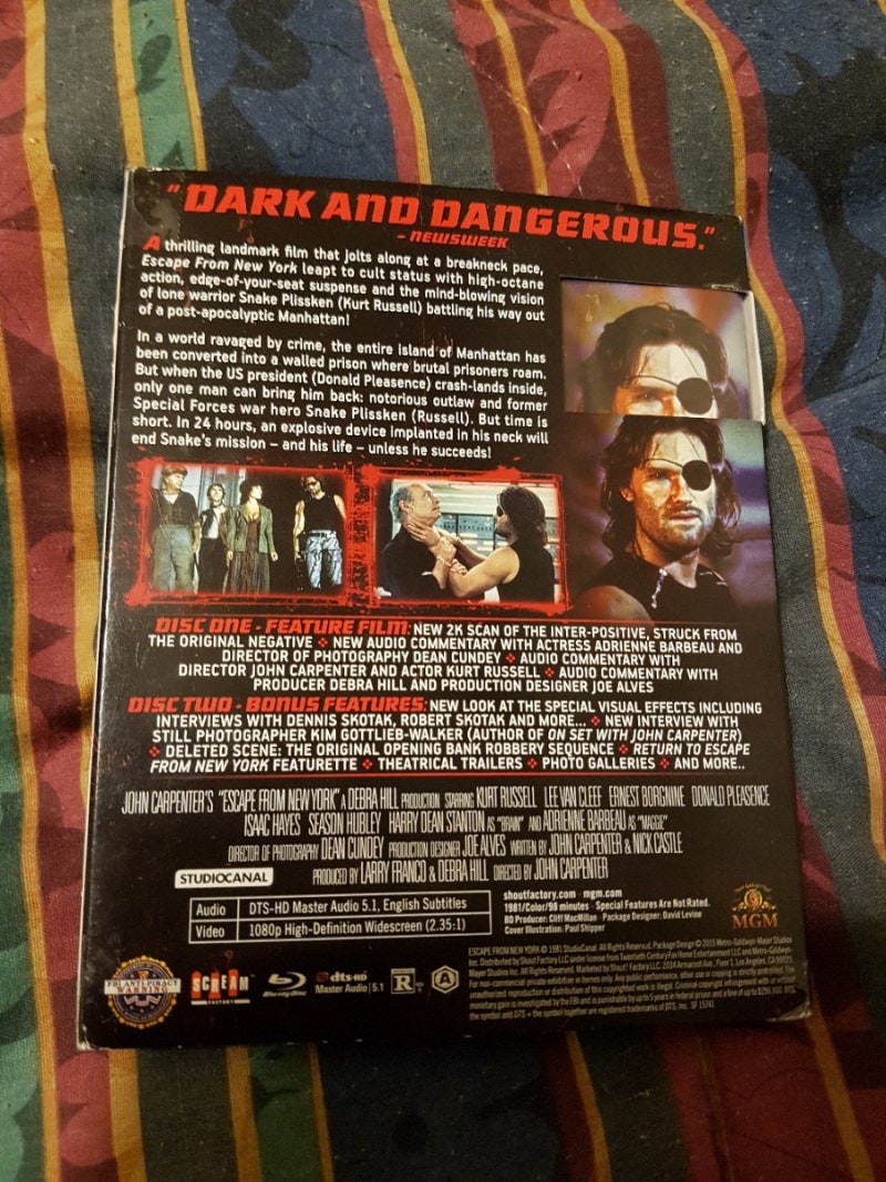 뉴욕 탈출, 커트 러셀의 코브라 22시 (Escape from New York, 1981) 블루레이 : 네이버 블로그, image size:800x1067