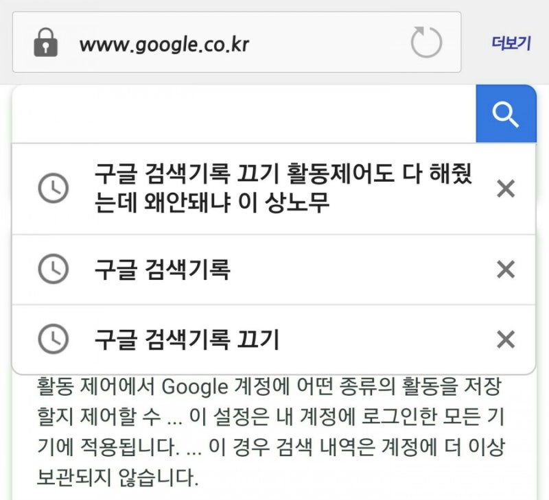 구글 검색기록 끄기 옵션 활동제어 끄기 로도 안 될때 : 네이버 블로그 구글 검색기록 끄기 옵션 활동제어 끄기 로도 안 될때 : 네이버 블로그