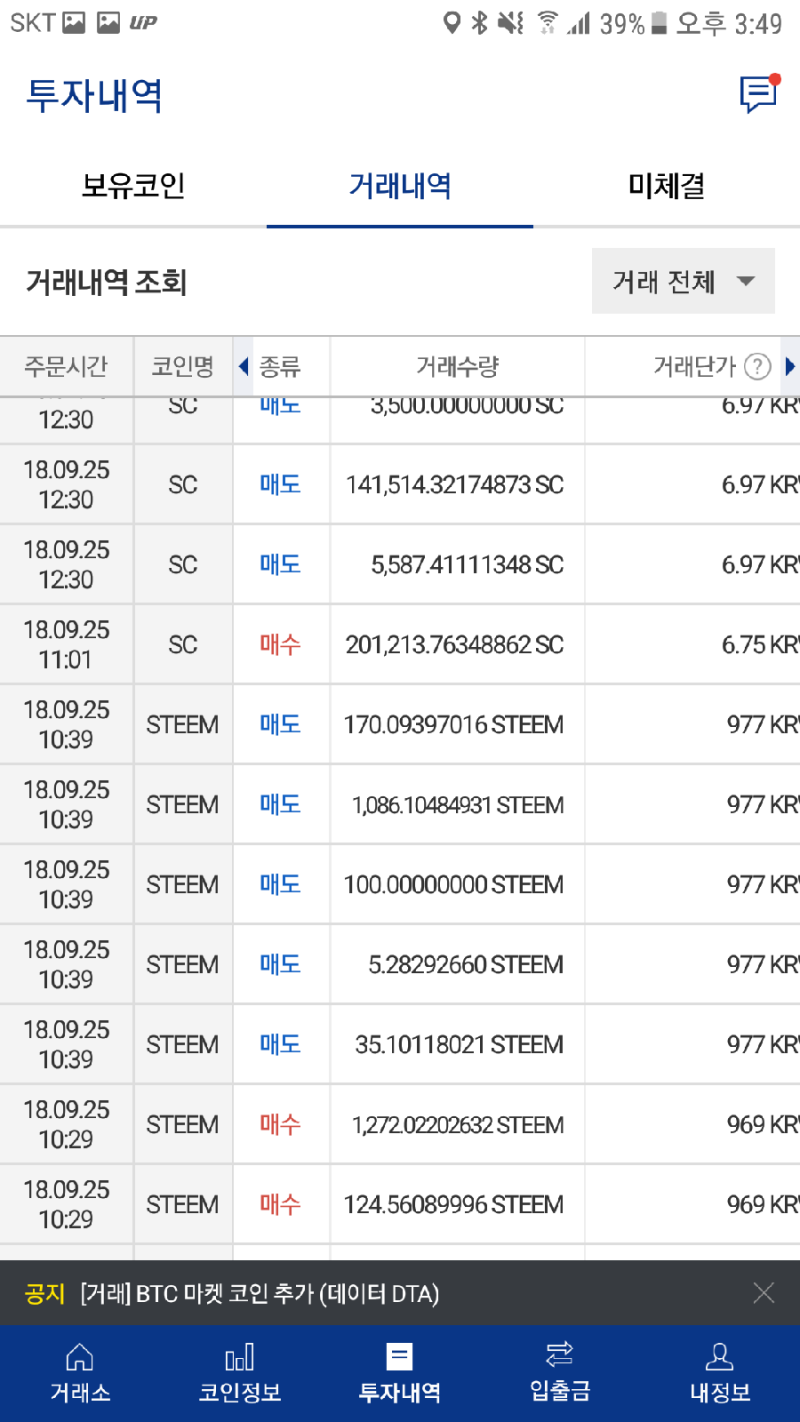 9월25일 업비트 매매 일지..(아무도 보지마유ㅋ) : 네이버 블로그