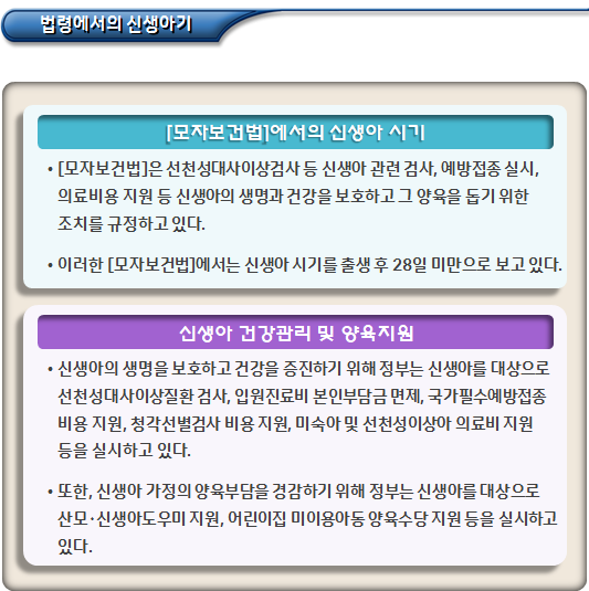태아 및 신생아 관련 법제 태아 및 신생아 관련 법제