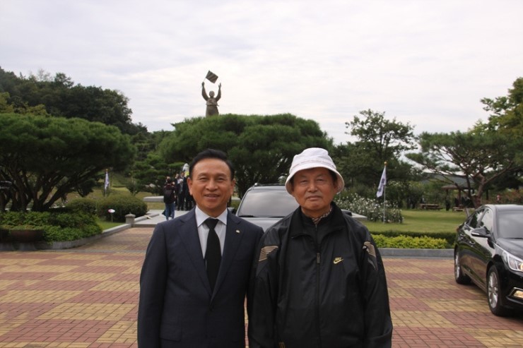  순국 제 98주기 유관순열사추모제에서 박종명이 만난 구본영 곽정현 류정우 이은갑 정낙도