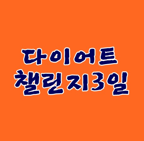 다이어트챌린지3일차 