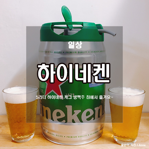 하이네켄 5리터 케그  진짜 신기하고 맛있다!