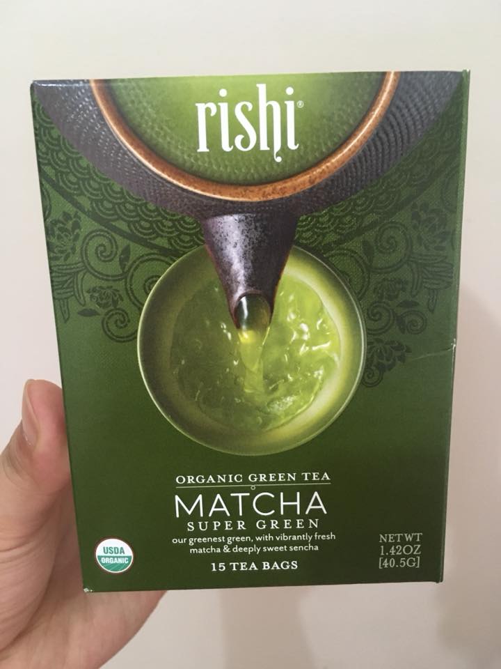 Rishi Tea, 오가닉 그린 티, 맛차 슈퍼 그린, 15 티백 1.43 온스 (40.5 그램)
