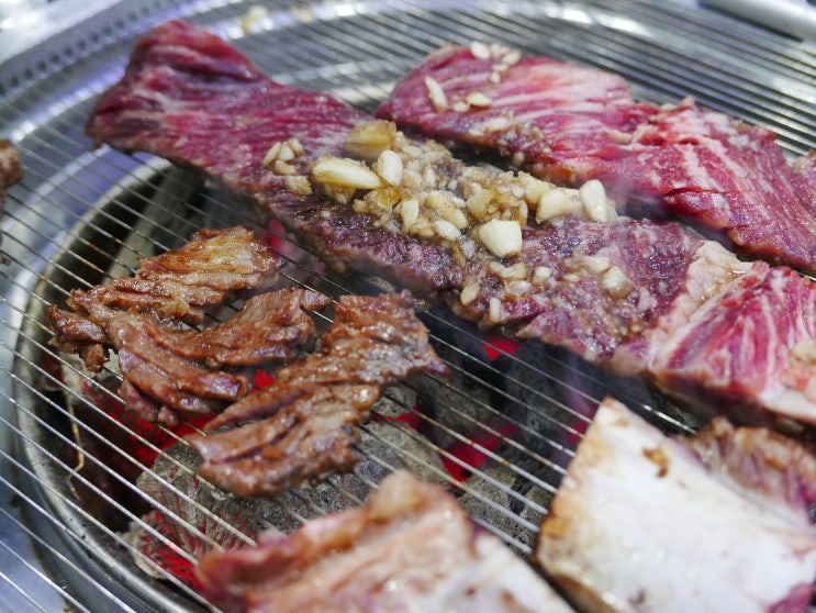  부천 맛집 삼도갈비 한우마늘 양념갈비와 평양냉면