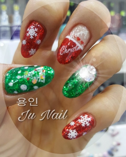 크리스마스네일/분당용인수원수지동백보정죽전동/주네일 크리스마스네일/분당용인수원수지동백보정죽전동/주네일