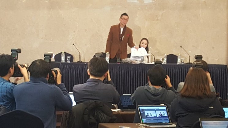  낸시랭 왕진진(전준주)부부 간담회 현장 기록...1시간 동안 고구마100개 먹은 기분!?