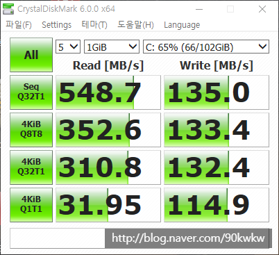  인텔 CPU 보안패치 이전과 이후 I/O 성능 비교 ( Windows 10 - KB4056892)