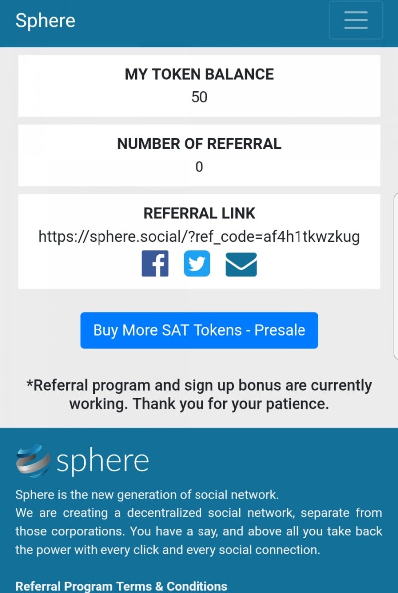 가입을 하면 토큰을 제공해준다는 스피어소셜(sphere.social) : 네이버 블로그