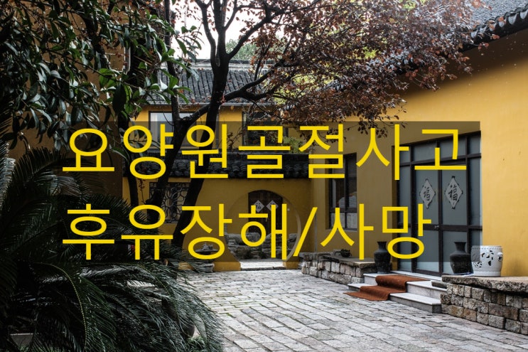 요양원 낙상사고 대퇴골골절 후 폐렴 사망시 배상책임과 보험문제!