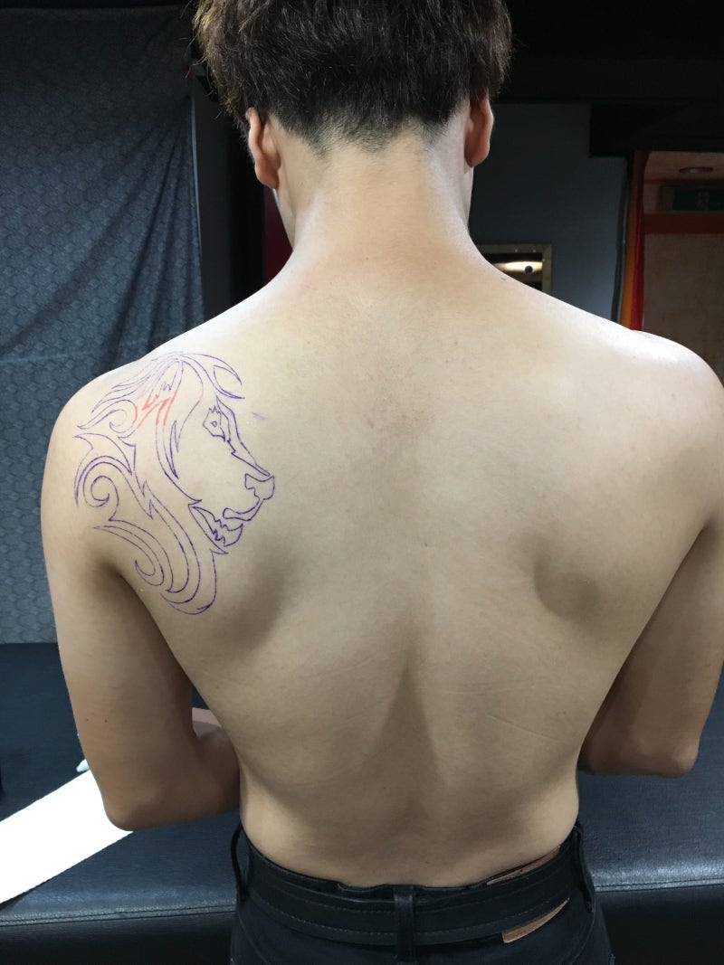 건대타투의 늑대 트라이벌타투 작업~ : 네이버 블로그, image size:800x1067