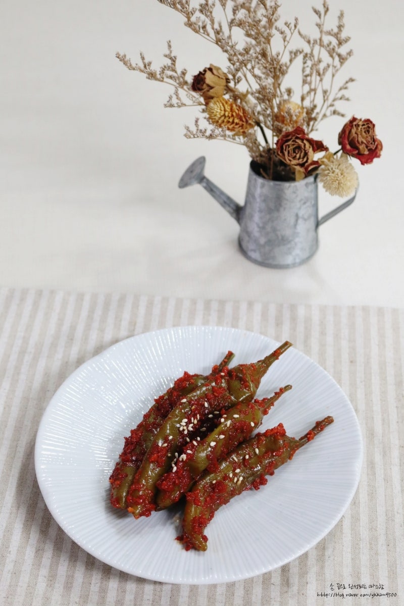 삭힌 고추 무침, 절임고추 장아찌 양념 만드는법(고추장아찌무침) : 네이버 블로그
