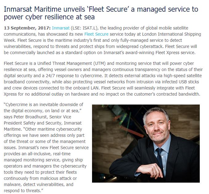 Inmarsat Fleet Secure