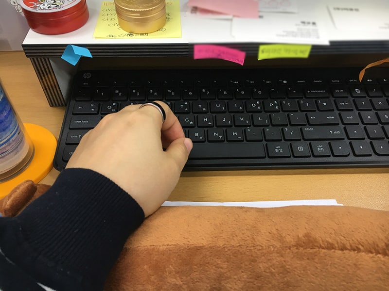 귀여운 다이소 키보드 손목 받침대 써봤어요 : 네이버 블로그