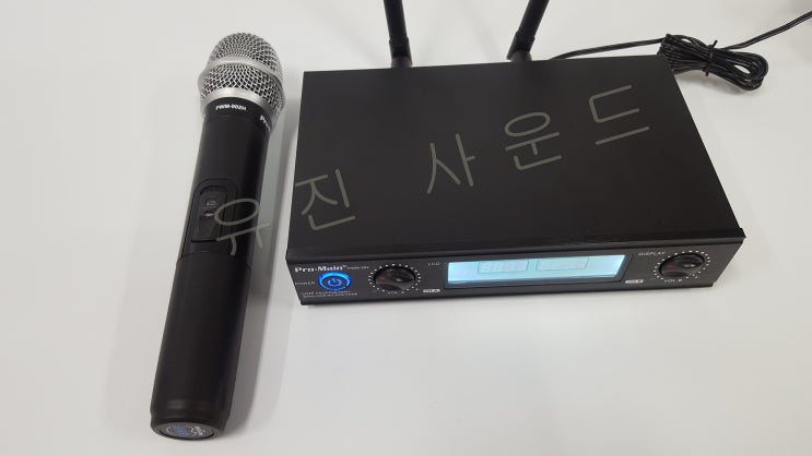  행사/강의/매장용 의 파워풀한 UHF 2ch 채널 무선마이크 핀,헤드 겸용 PWM-902 [방송, 회의, 헬스, 마트, 이벤트행사 무대음향 무선마이크]