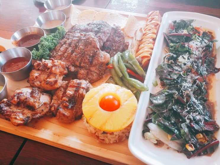  [박로하] 무제한 스테이크로 유명한 그릴드 300에 다녀왔어요!/홍대맛집/@내 돈@