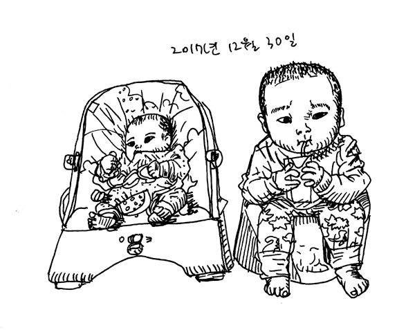 2017년 12월 30일. 호야형아가 놀러왔다. 2017년 12월 30일. 호야형아가 놀러왔다.