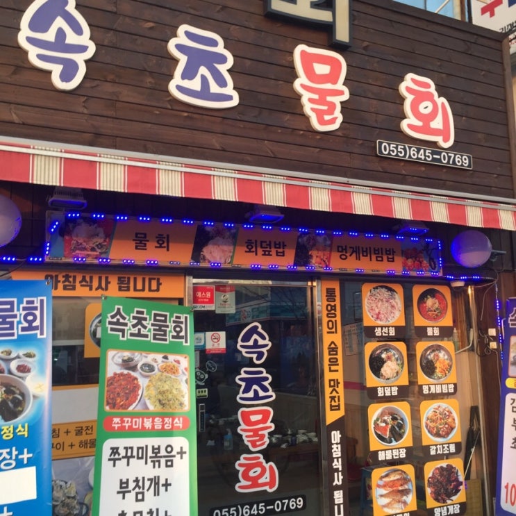 [통영] 속초물회,꿀빵