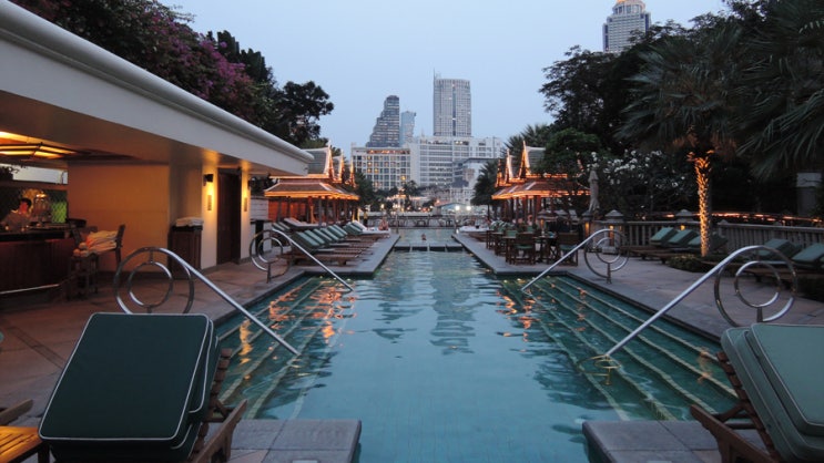 [방콕 자유여행]방콕 페닌슐라 호텔(The Peninsula Bangkok)숙박 후기, 수영장&조식&룸서비스 이용