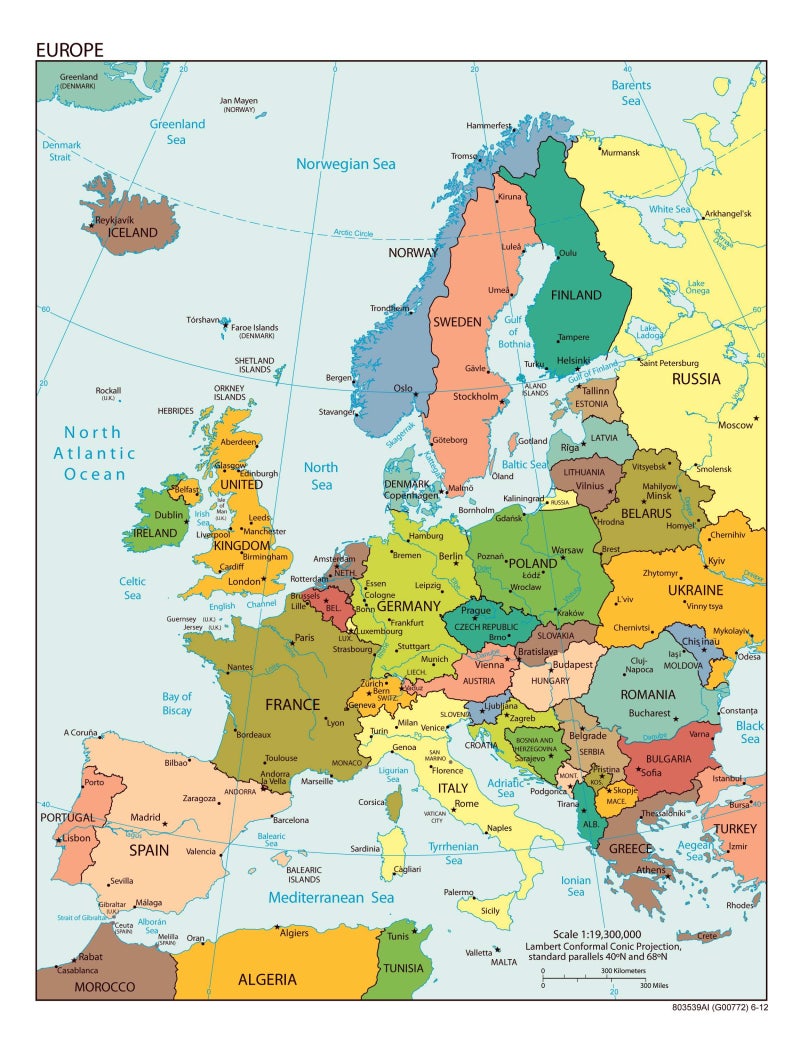 유럽지도, 유럽패키지여행 준비, 유로스타, Eu회원국, 일러스트 : 네이버 블로그
